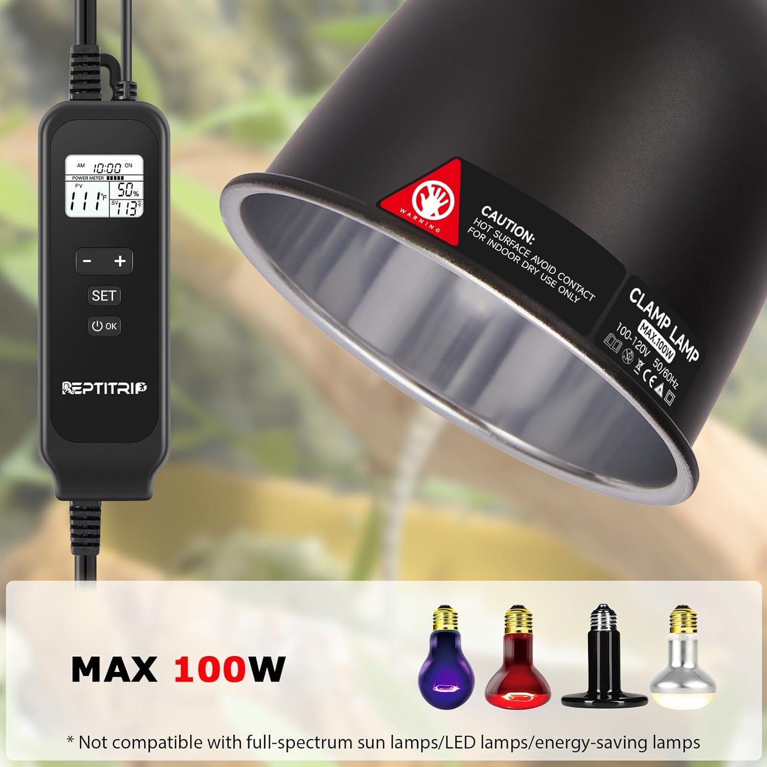 Lámpara Termostática para Reptiles REPTITRIP 100W E26