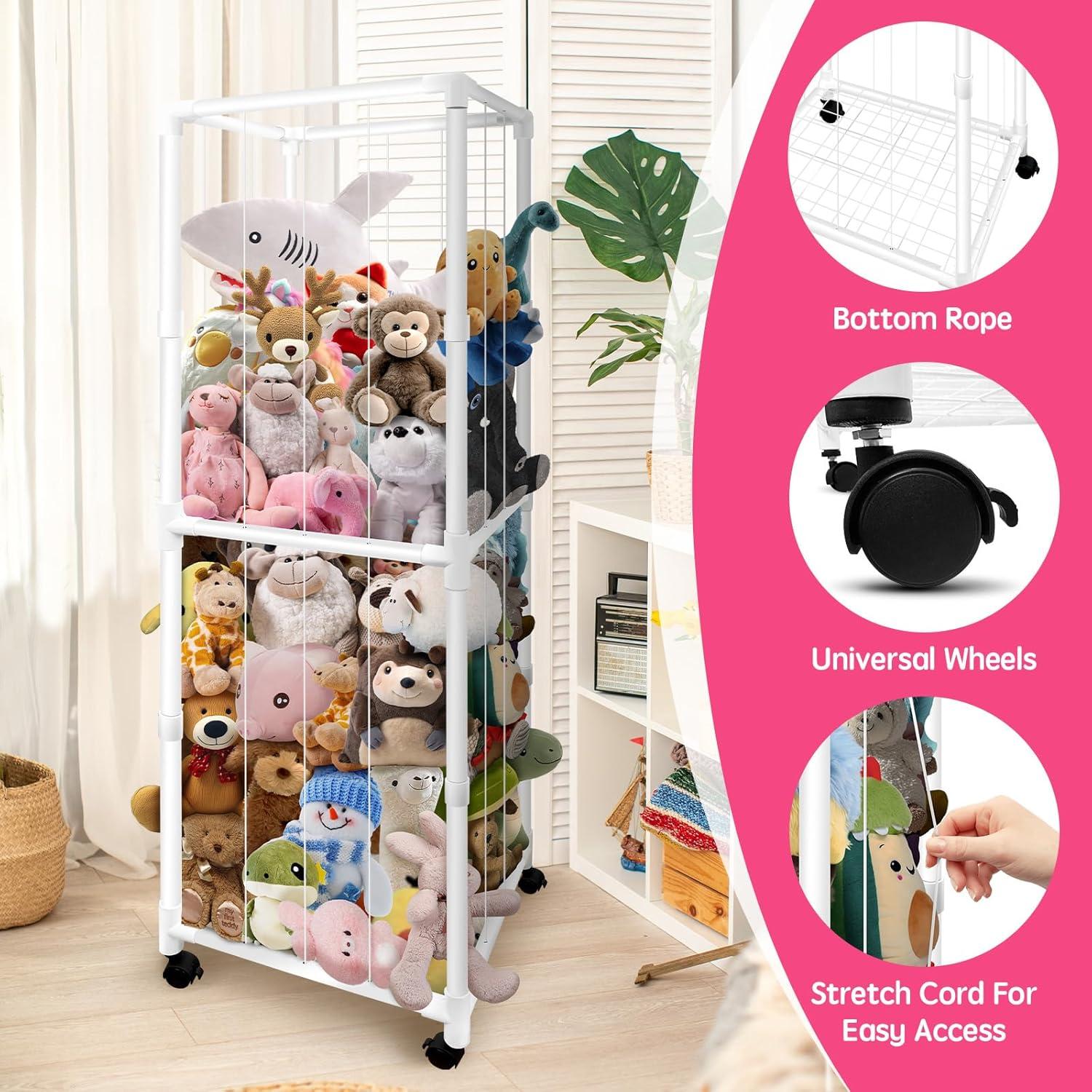 Organizador de Juguetes de Peluche Megapuxin 170 cm PVC Blanco
