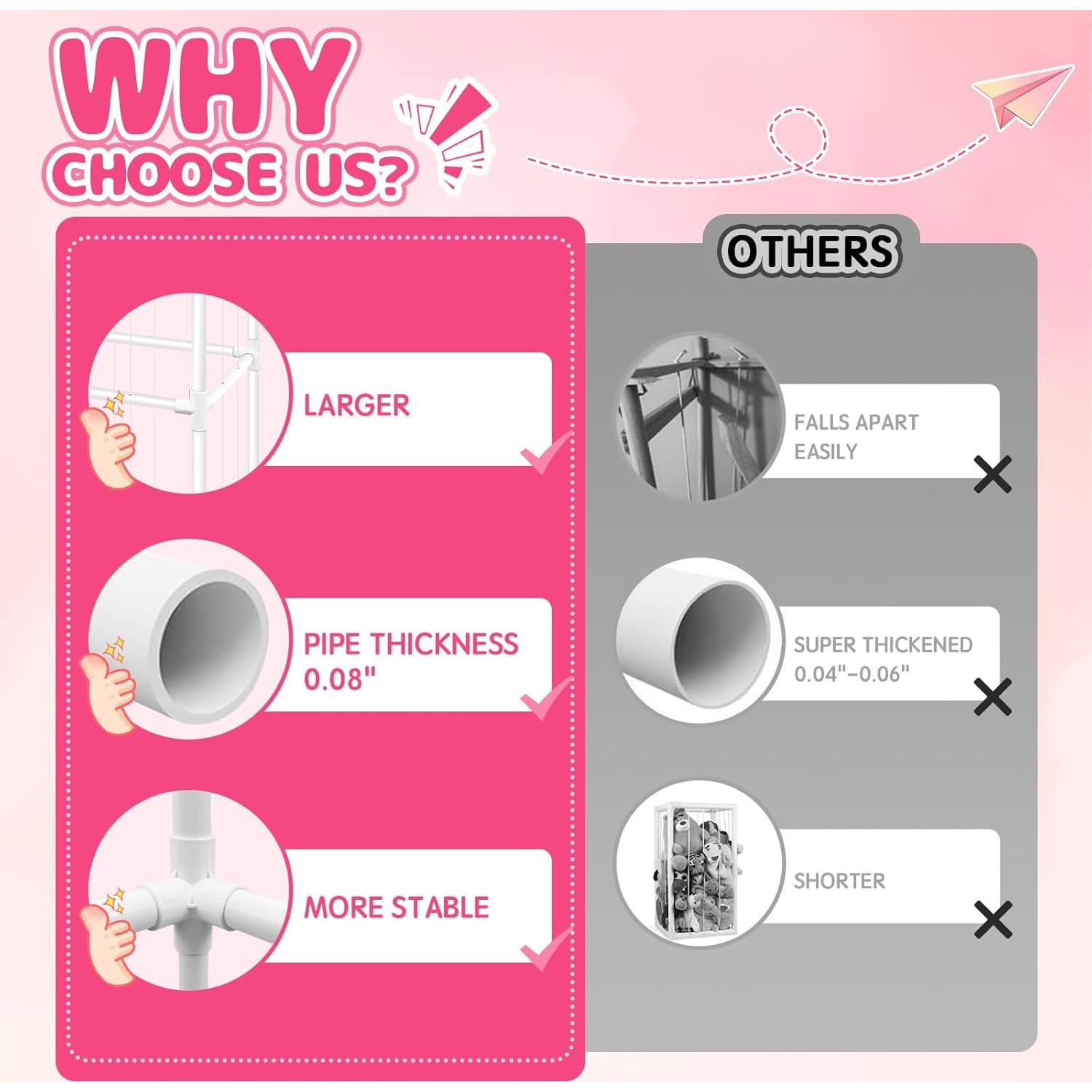 Organizador de Juguetes de Peluche Megapuxin 170 cm PVC Blanco