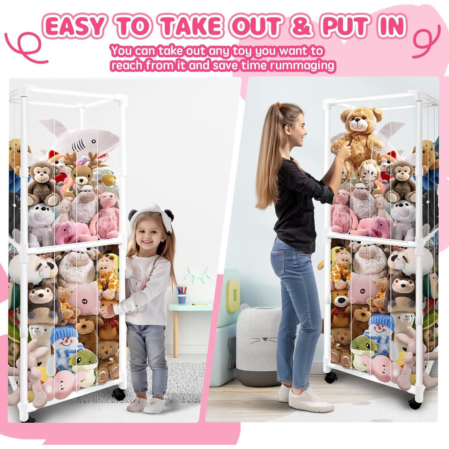 Organizador de Juguetes de Peluche Megapuxin 170 cm PVC Blanco