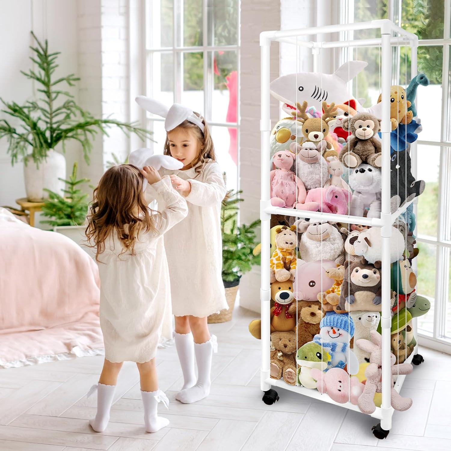 Organizador de Juguetes de Peluche Megapuxin 170 cm PVC Blanco