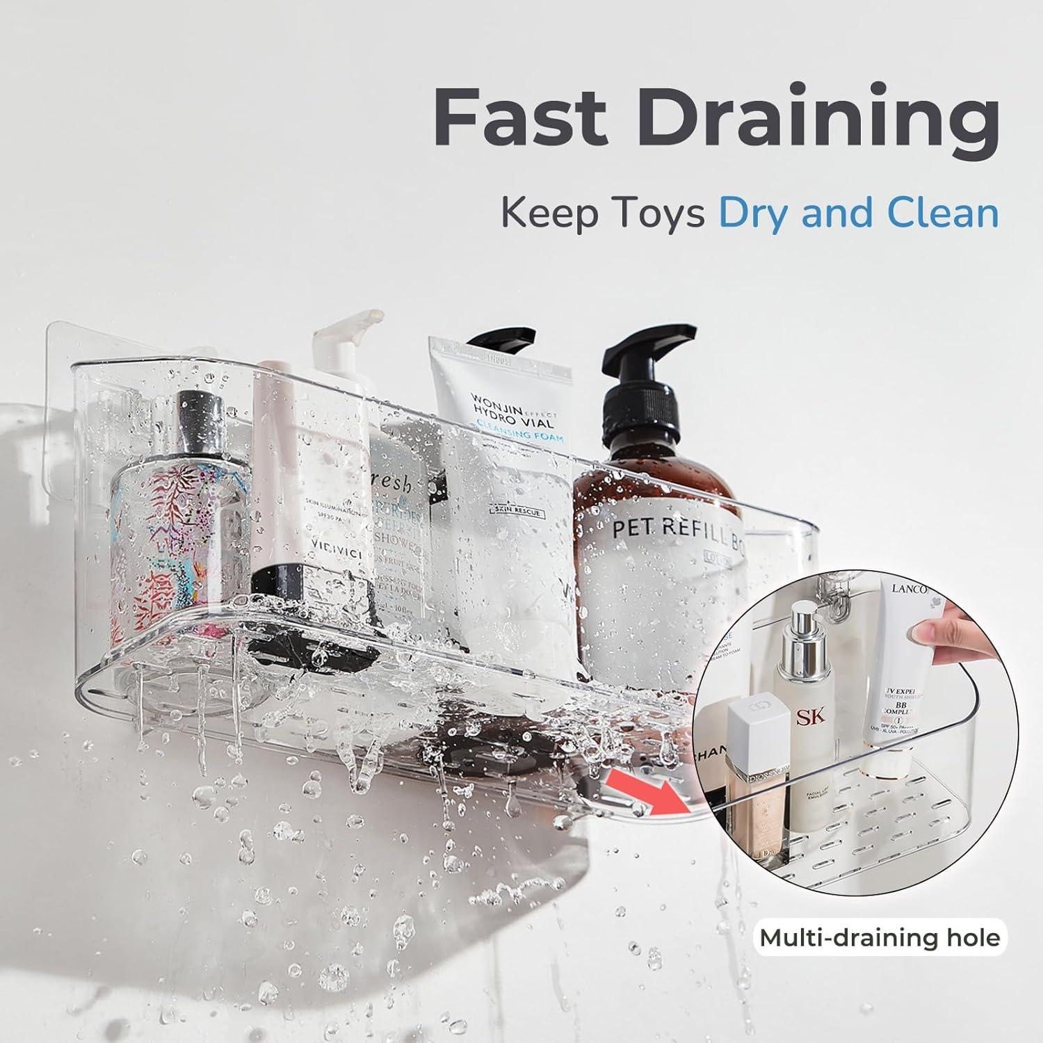 Soporte Organizador de Juguetes de Baño CQUNM - 2 Cestas Transparentes