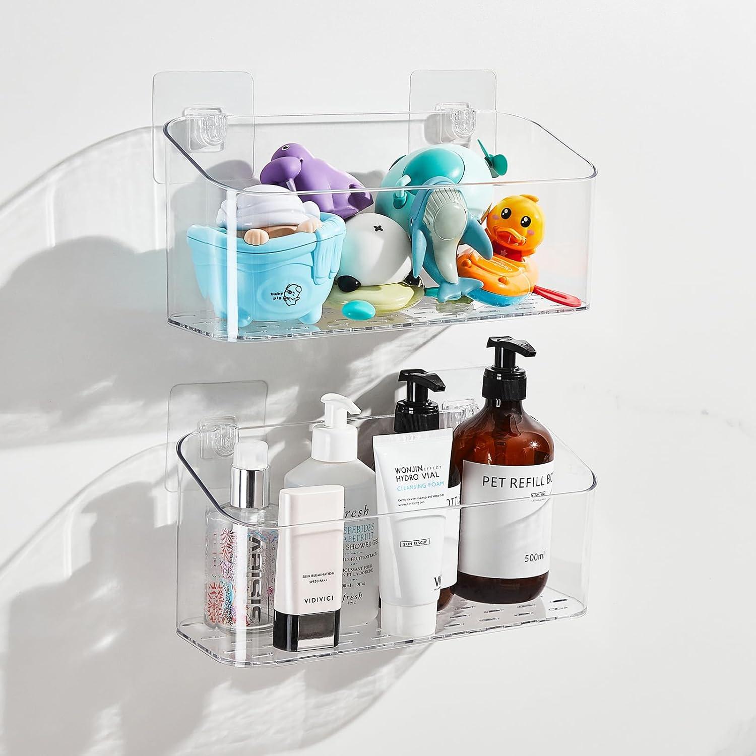 Soporte Organizador de Juguetes de Baño CQUNM - 2 Cestas Transparentes
