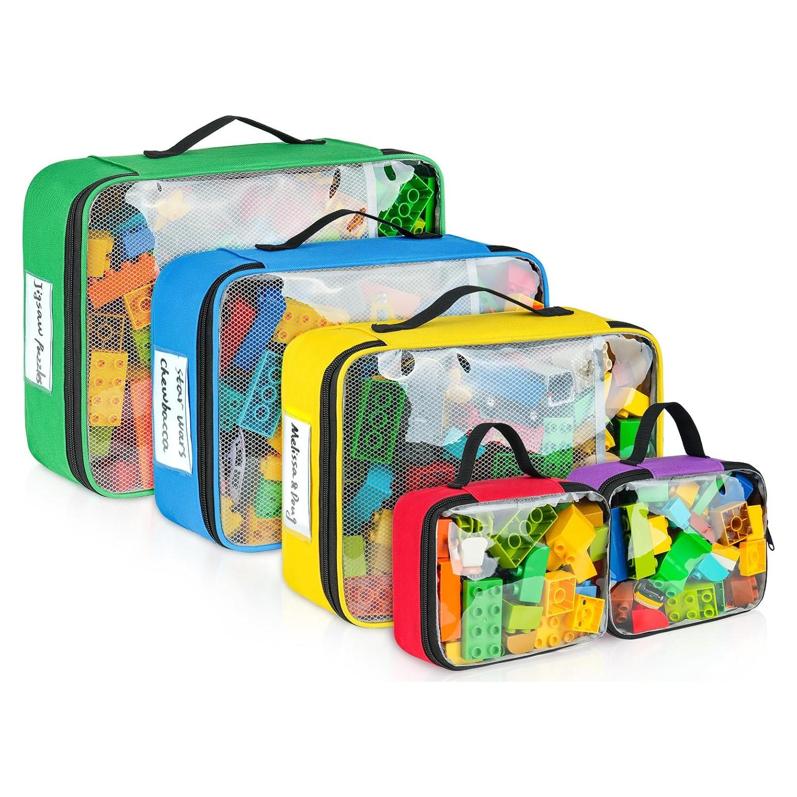 Bolsas de Almacenamiento de Juguetes ZIOZERTT 5 Pcs Multicolor