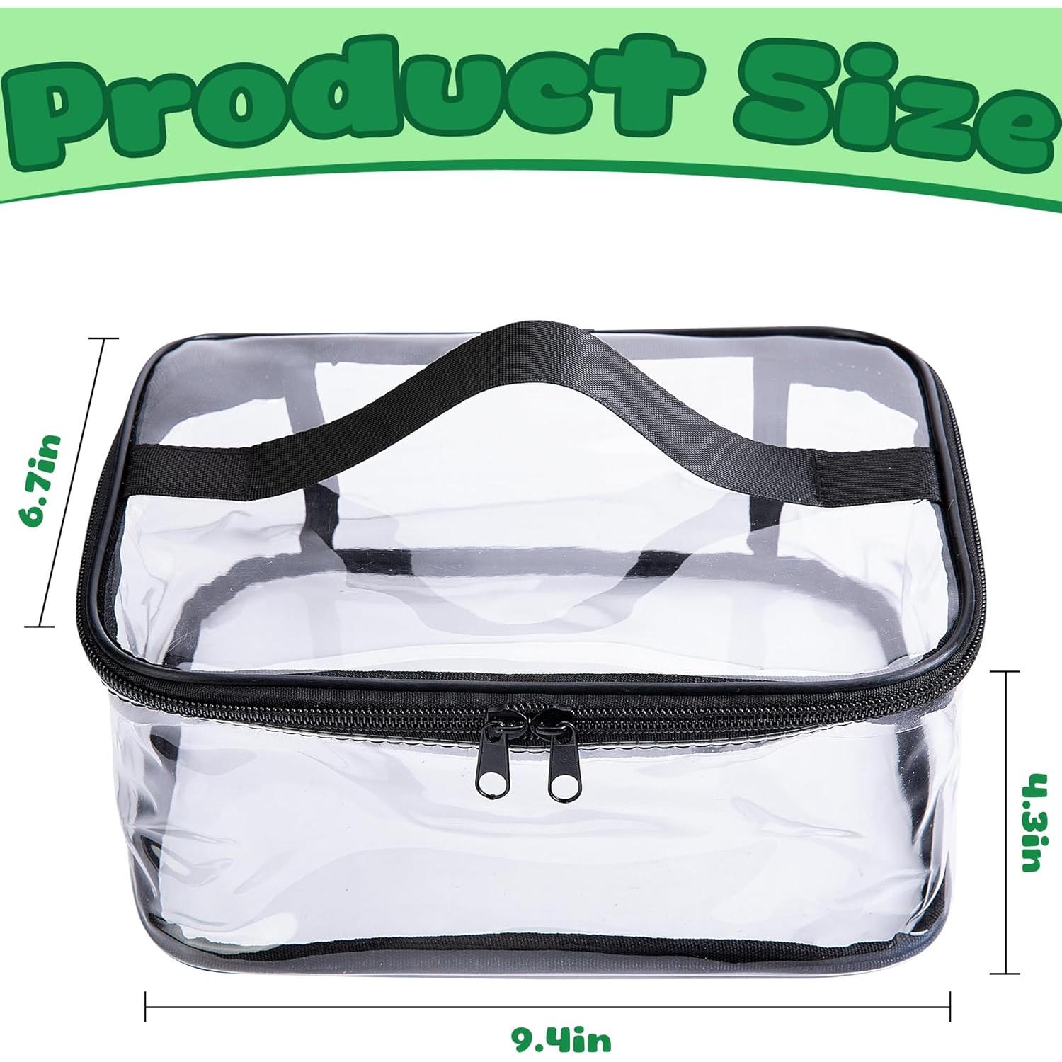 4 Bolsas de Almacenamiento de Juguetes Transparentes PVC 23.9x17cm