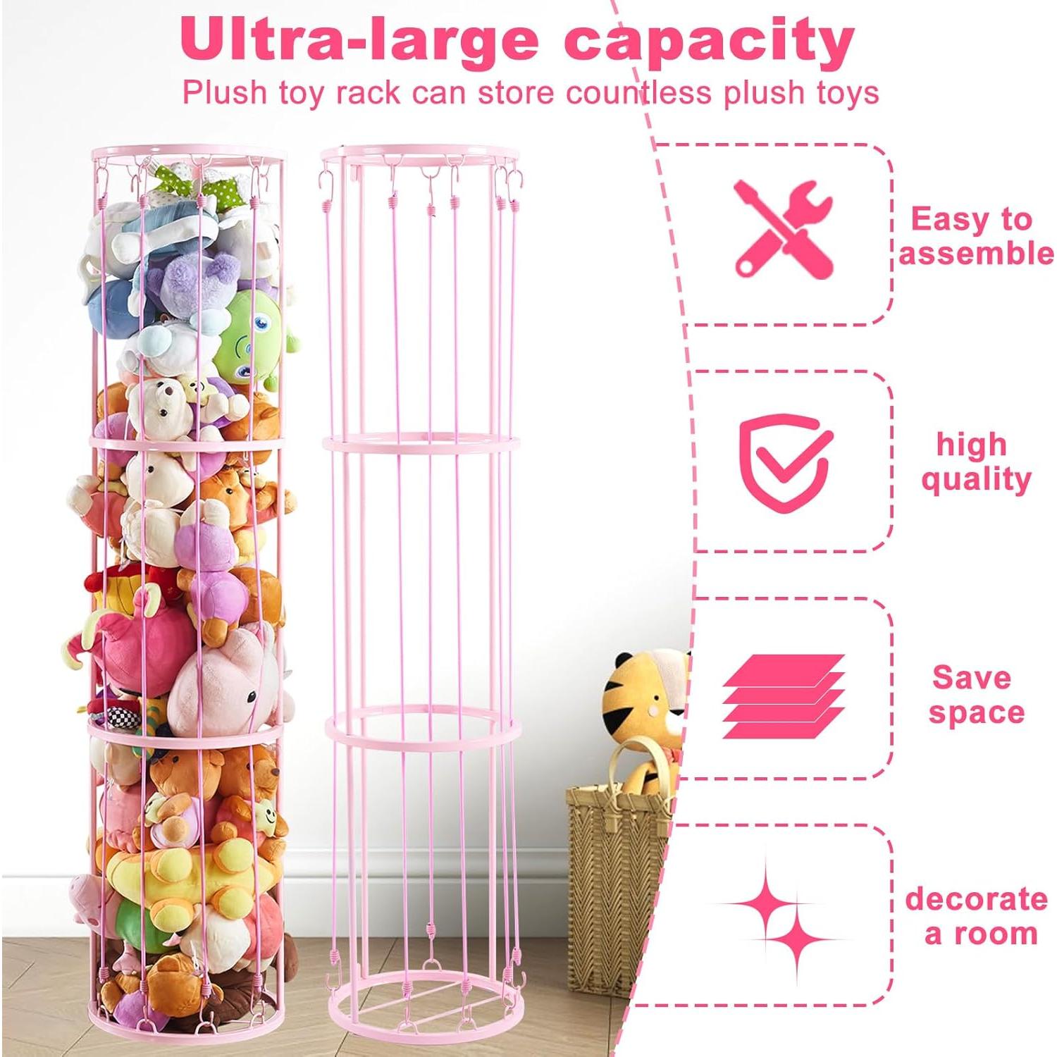 Soporte de Almacenamiento de Peluches YEXEXINM 3 Niveles Metal