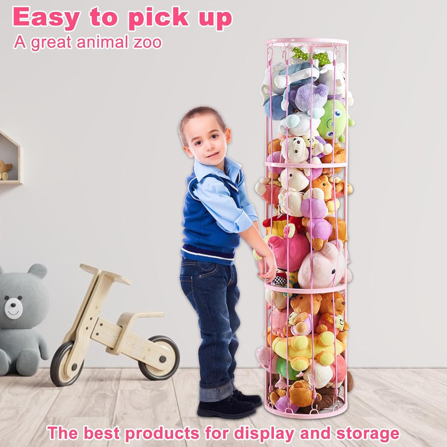 Soporte de Almacenamiento de Peluches YEXEXINM 3 Niveles Metal