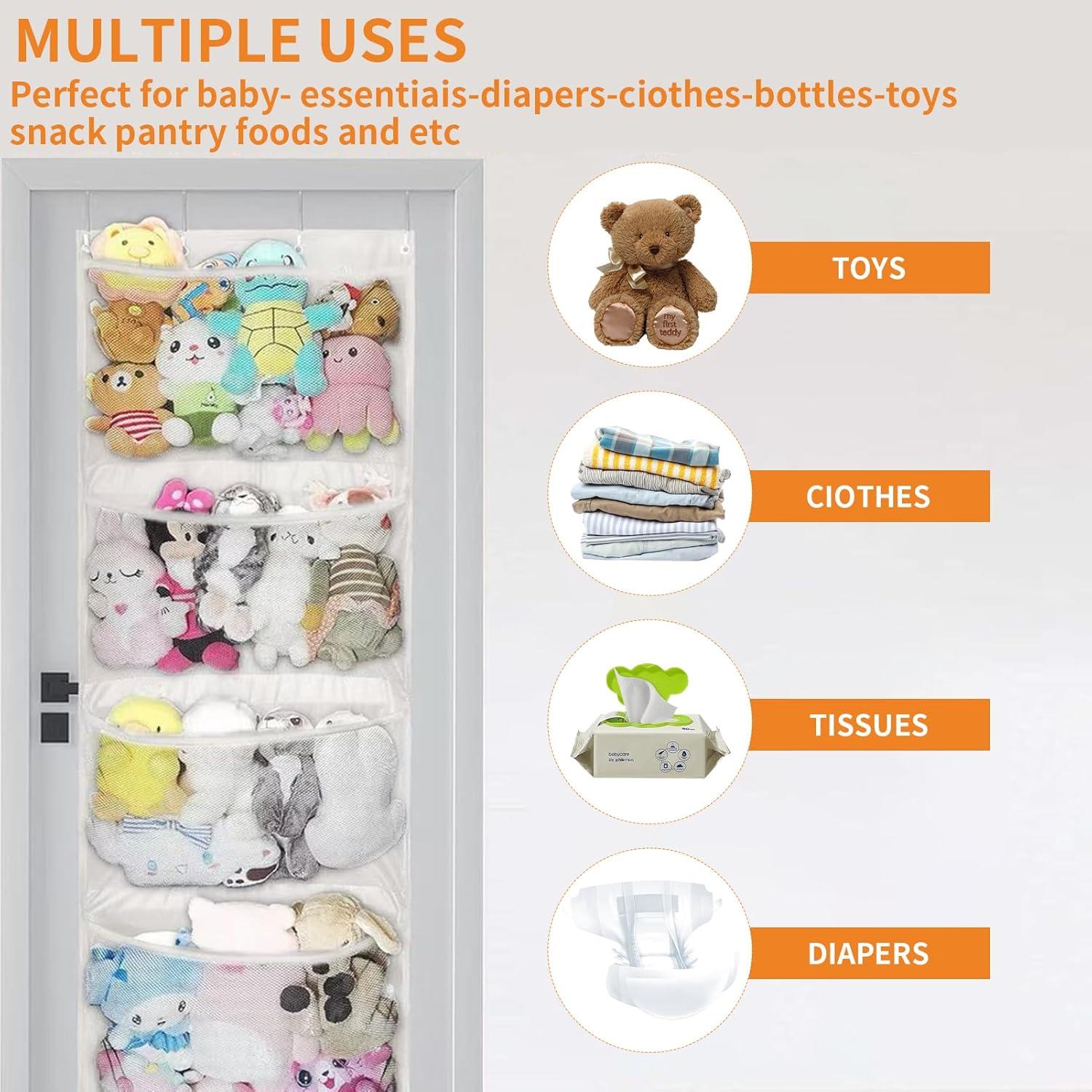 Organizador de Juguetes Kuaile Blanco 4 Bolsillos Colgante