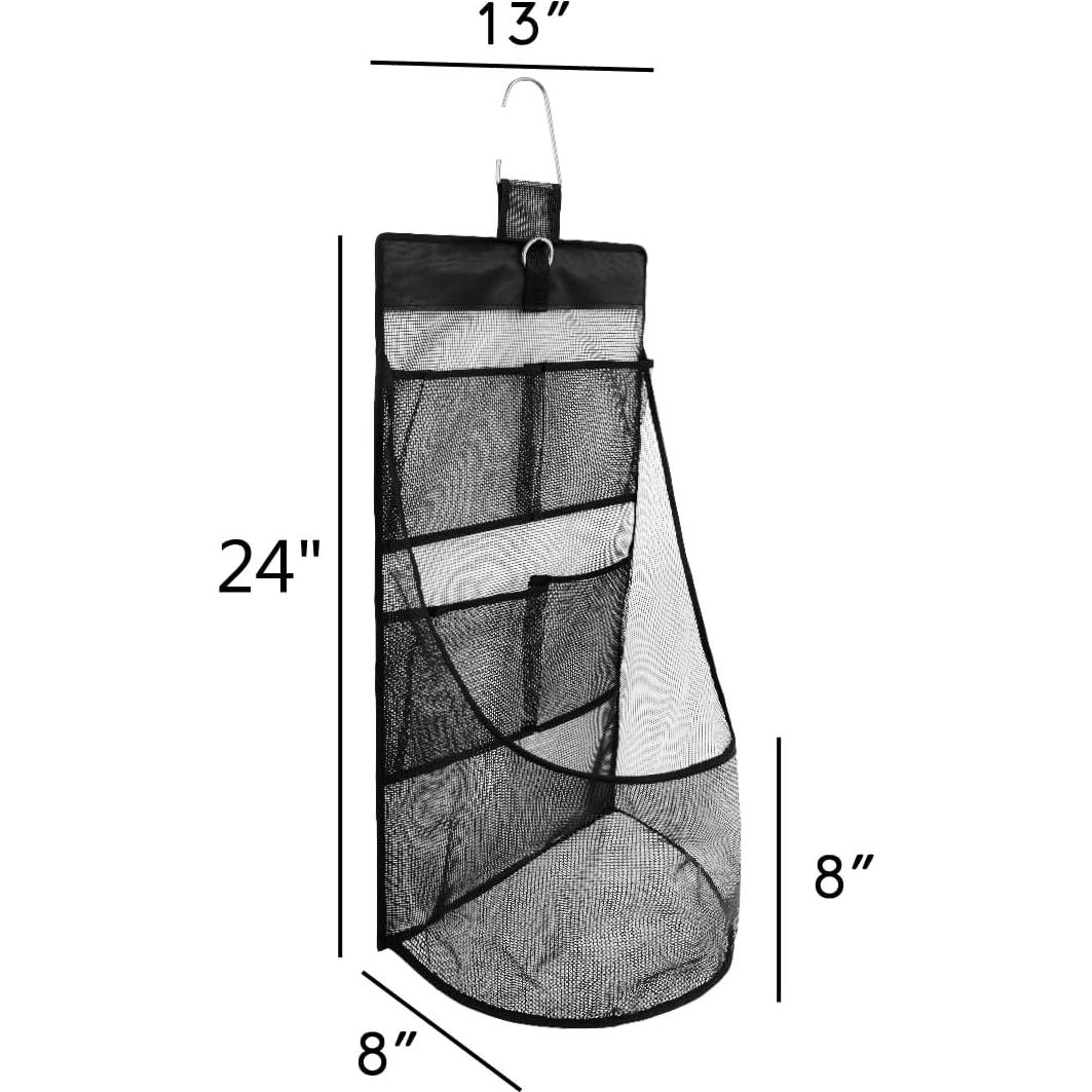 Organizador de Baño de Malla ALYER 61x33x20 cm Negro