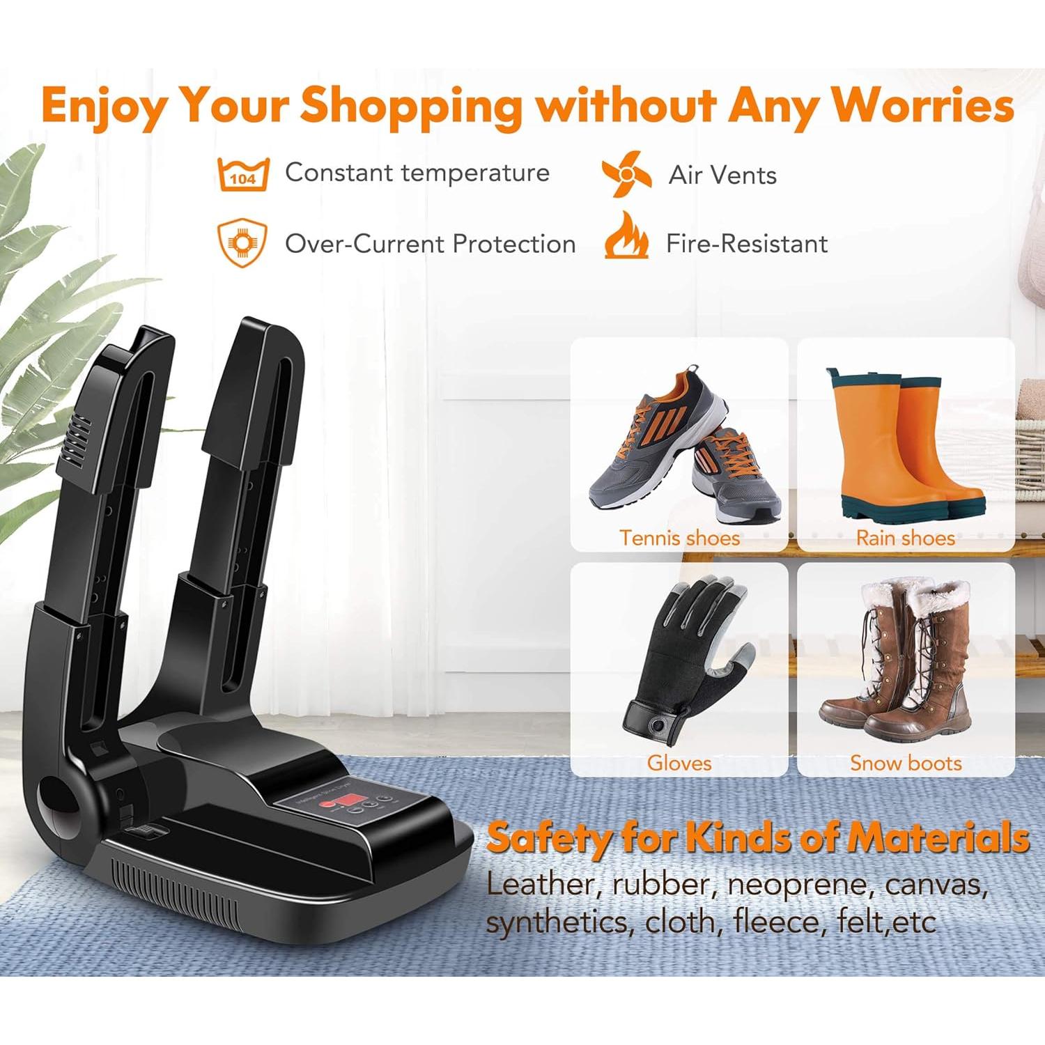 Secador Eléctrico de Botas y Zapatos Manledio Plegable 200W