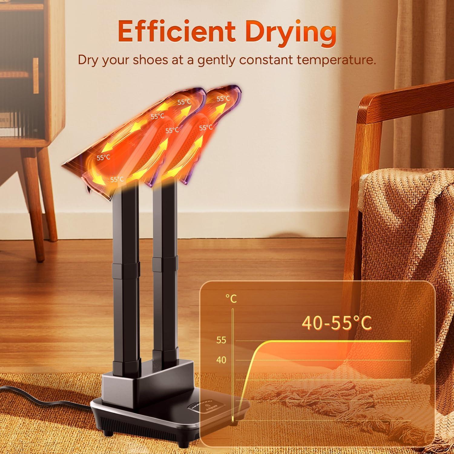 Secador de Botas Dr. Prepare con Temporizador y Tubos Ajustables