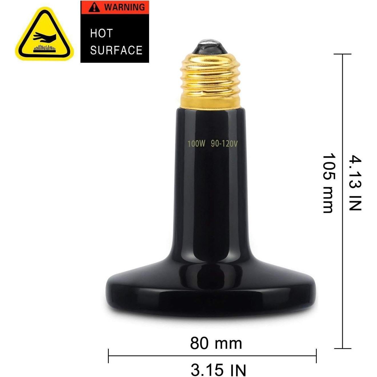 Lámpara de Calor Cerámica 100W OMAYKEY con Termómetro Digital