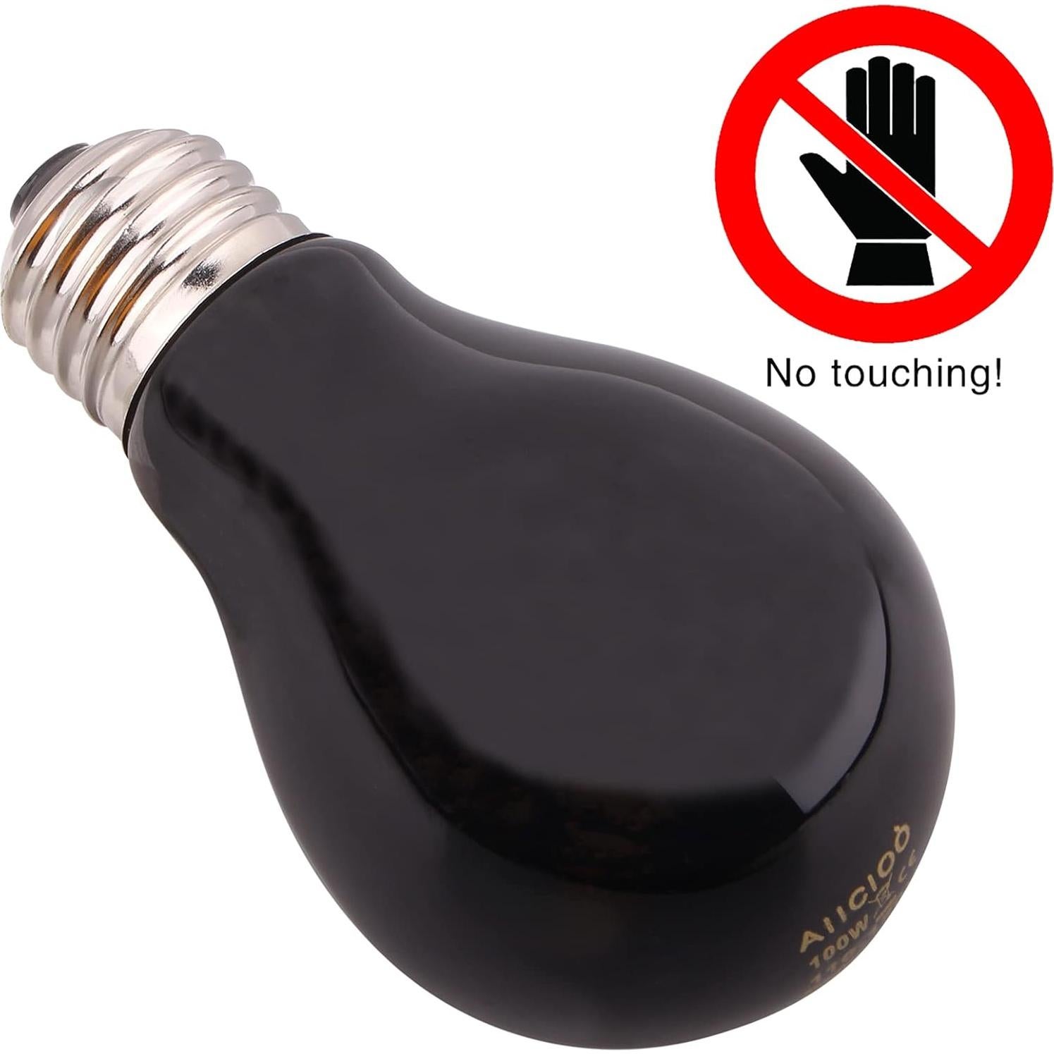 Lámpara de Calor Nocturna AIICIOO 100W para Reptiles