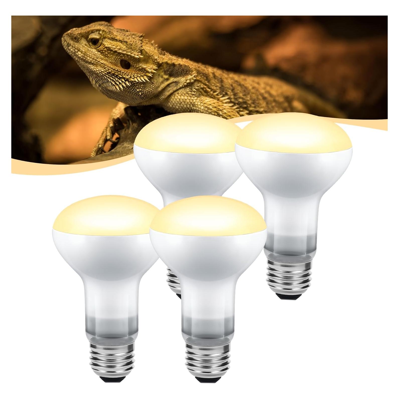 Bombilla de Calor EvaStary 50W UVA UVB para Reptiles - Paquete de 4