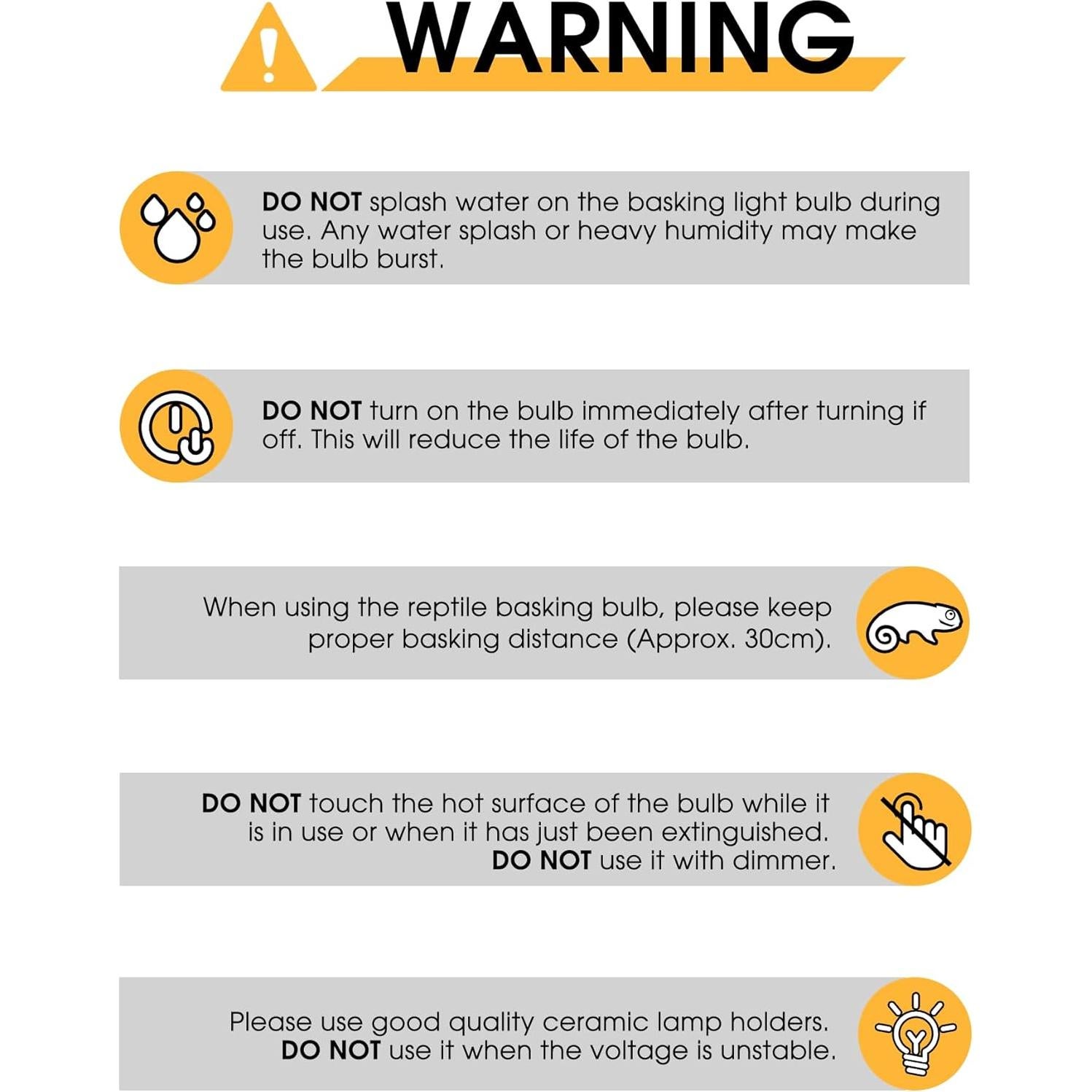 Bombilla de Calor EvaStary 50W UVA UVB para Reptiles - Paquete de 4