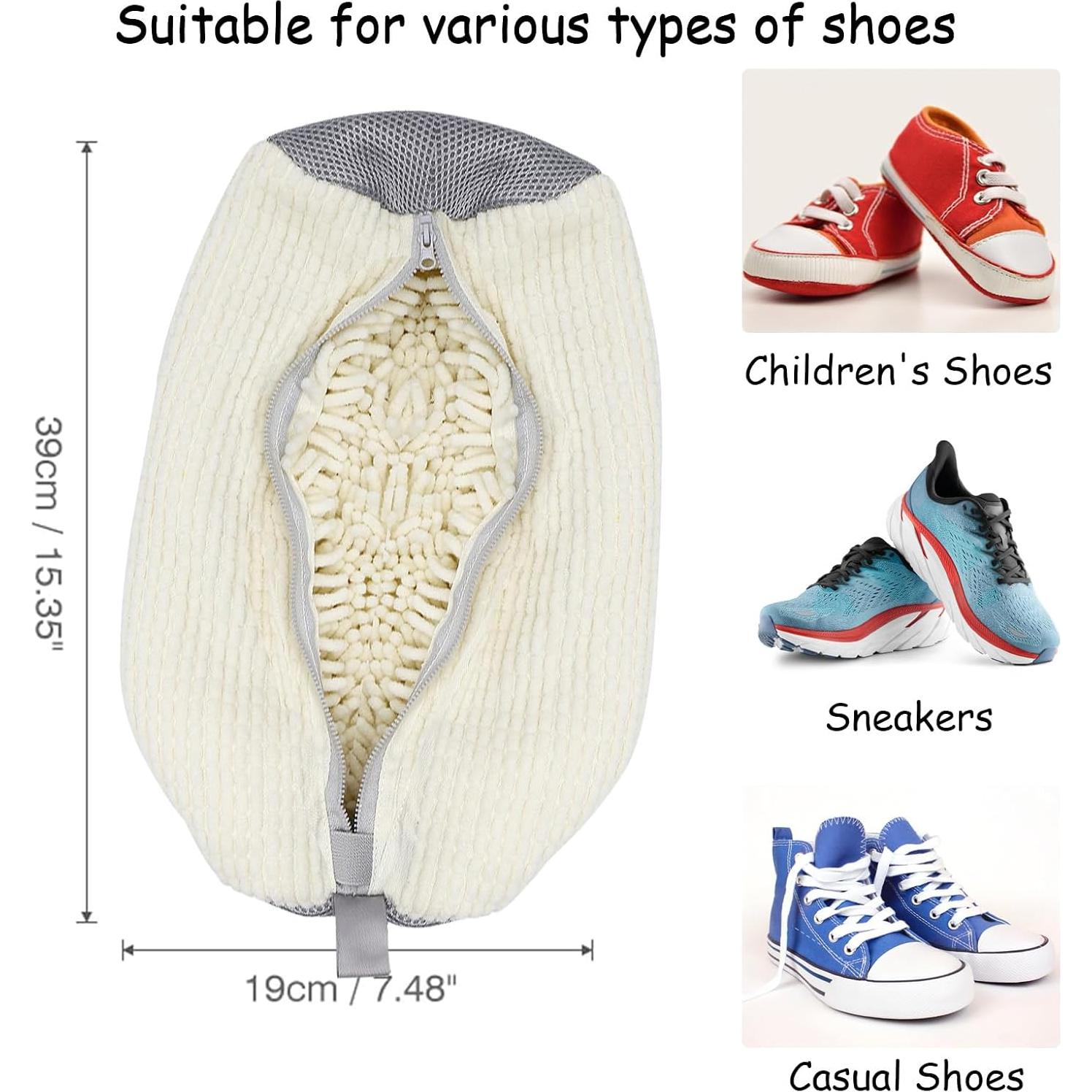 Bolsa de Lavado de Zapatos Genérico Reutilizable 2 Pcs Blanca