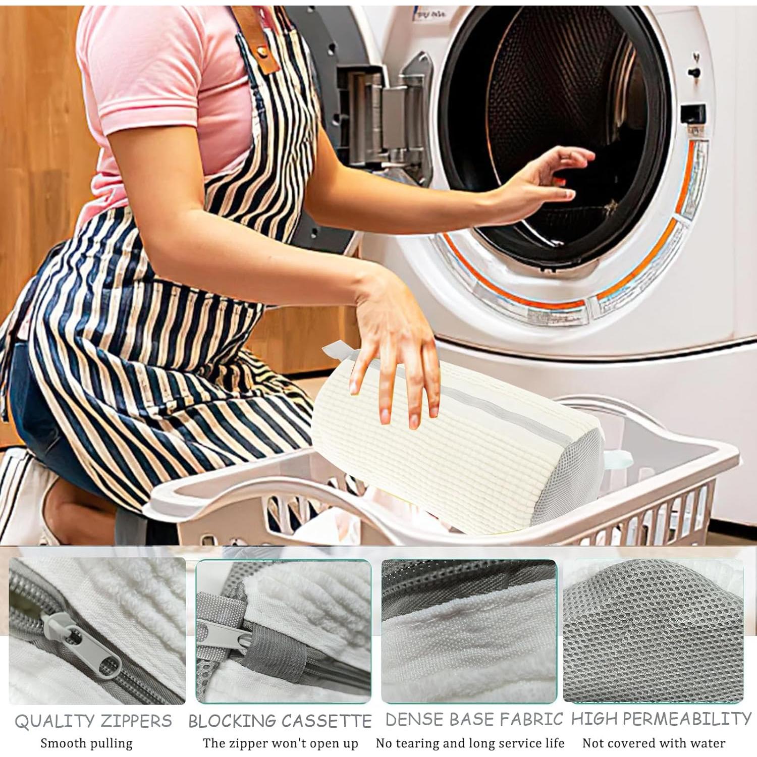 Bolsa de Lavado de Zapatos Genérico Reutilizable 2 Pcs Blanca