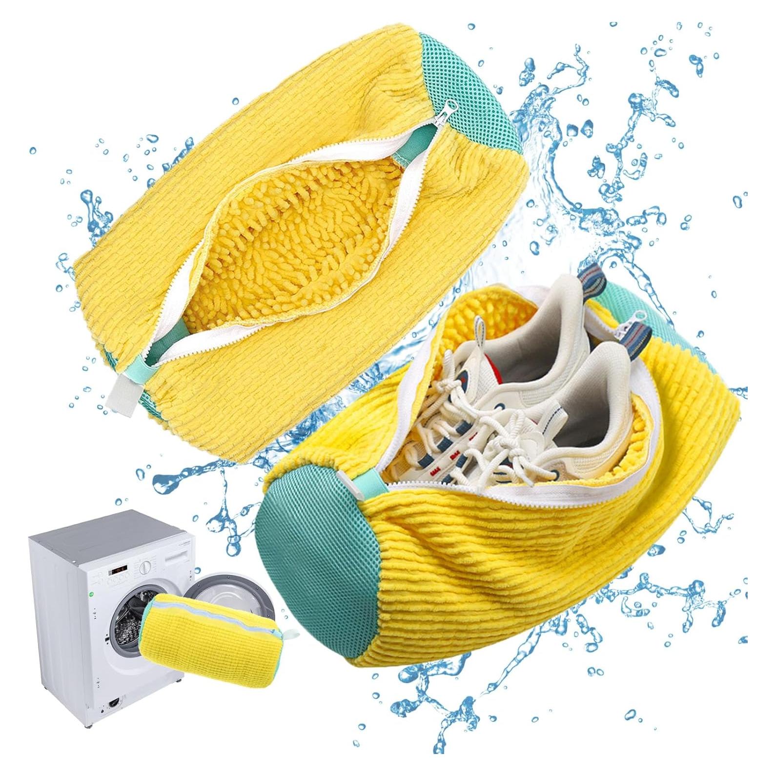 Bolsa de Lavado de Zapatos FOYOUHA Amarillo 2 Pcs 39x19 cm