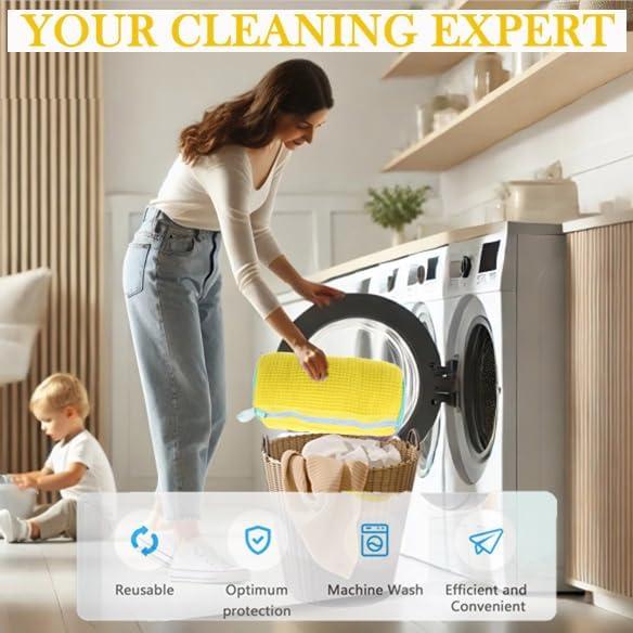 Bolsa de Lavado de Zapatos FOYOUHA Amarillo 2 Pcs 39x19 cm