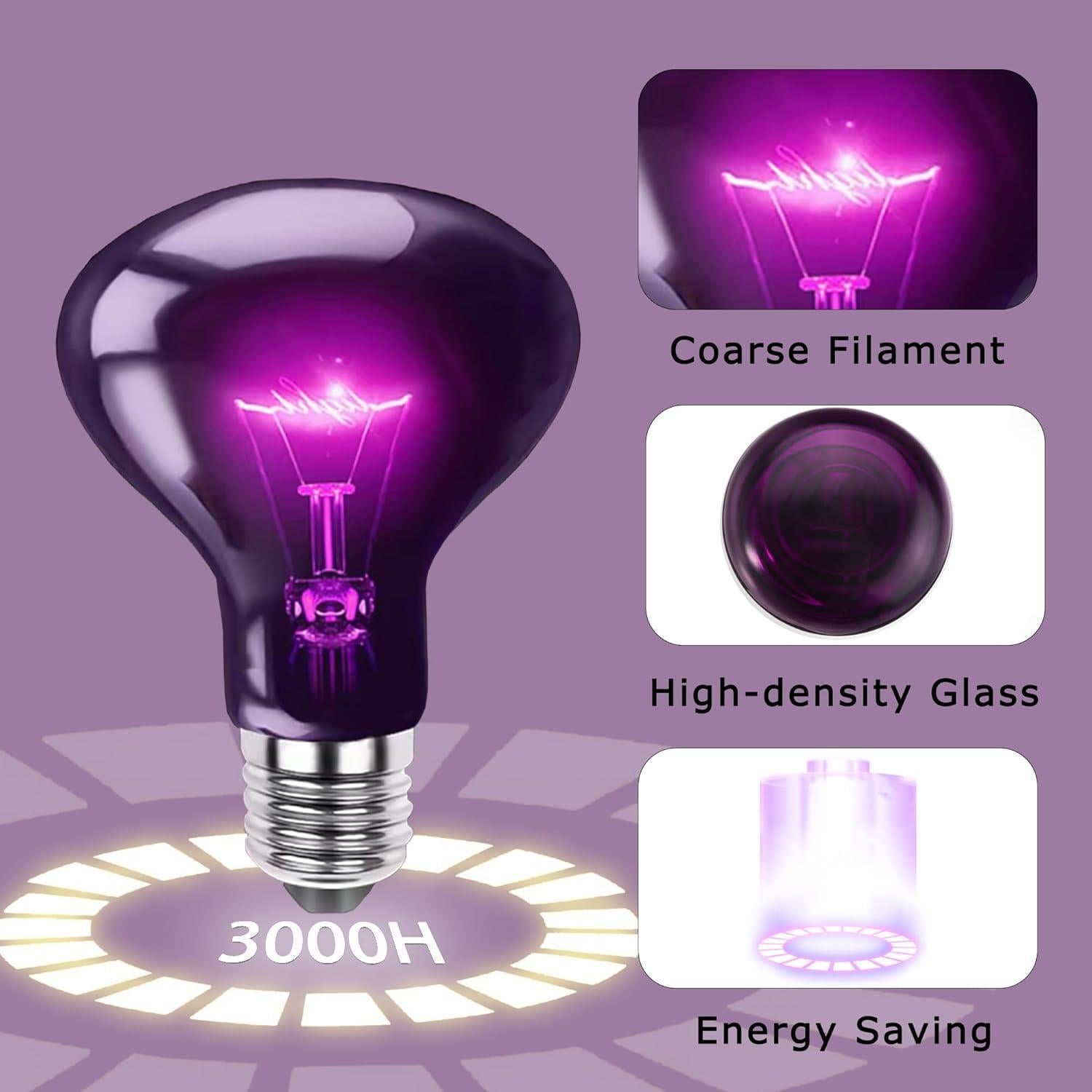 Lámpara de Calor Lunar HARTOMPET 100W para Reptiles