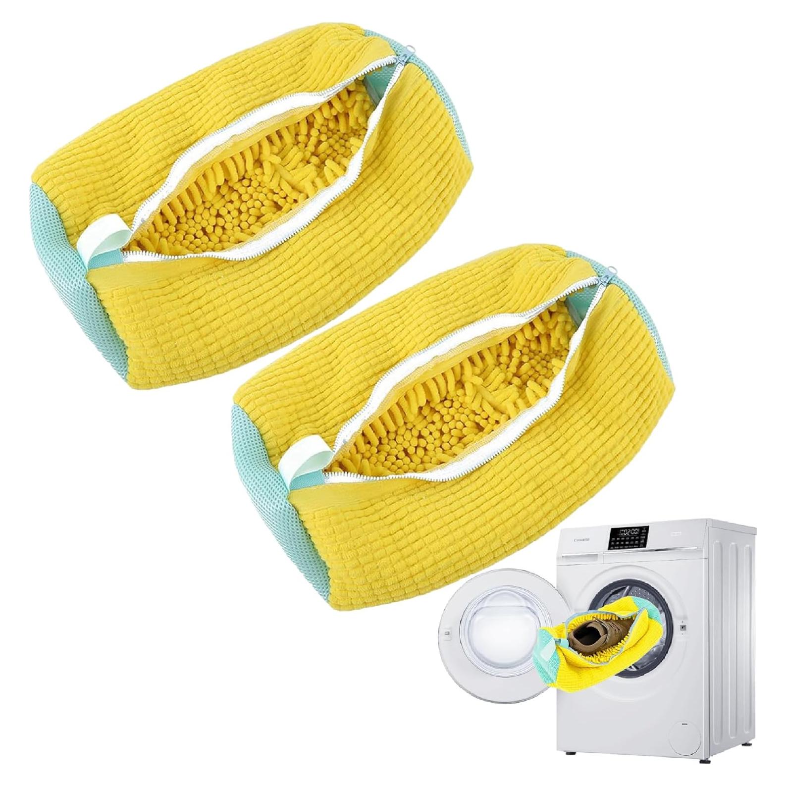 Bolsa de Lavado de Zapatos KoovDem 2 Piezas Amarillo Reutilizable