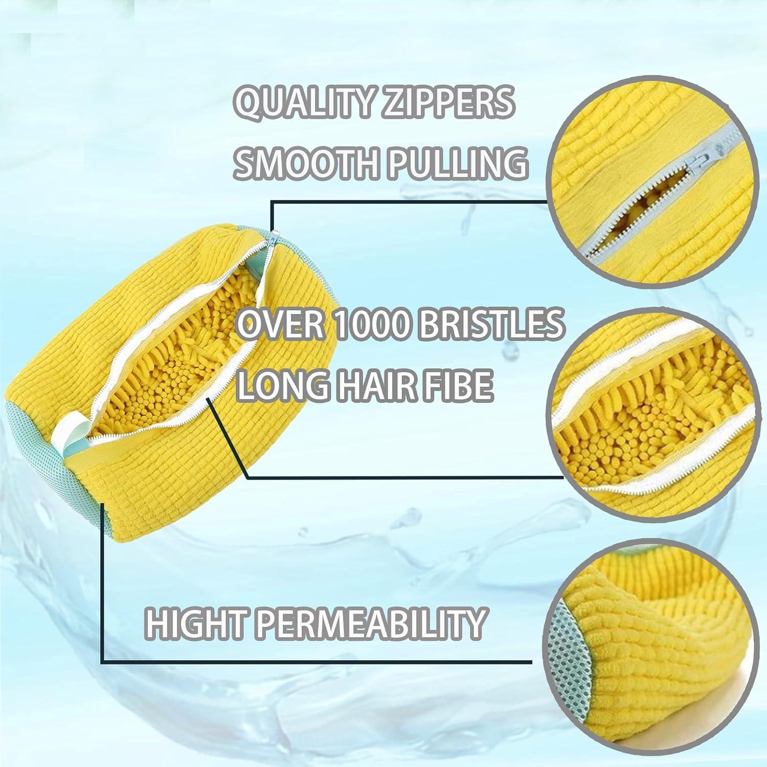 Bolsa de Lavado de Zapatos KoovDem 2 Piezas Amarillo Reutilizable