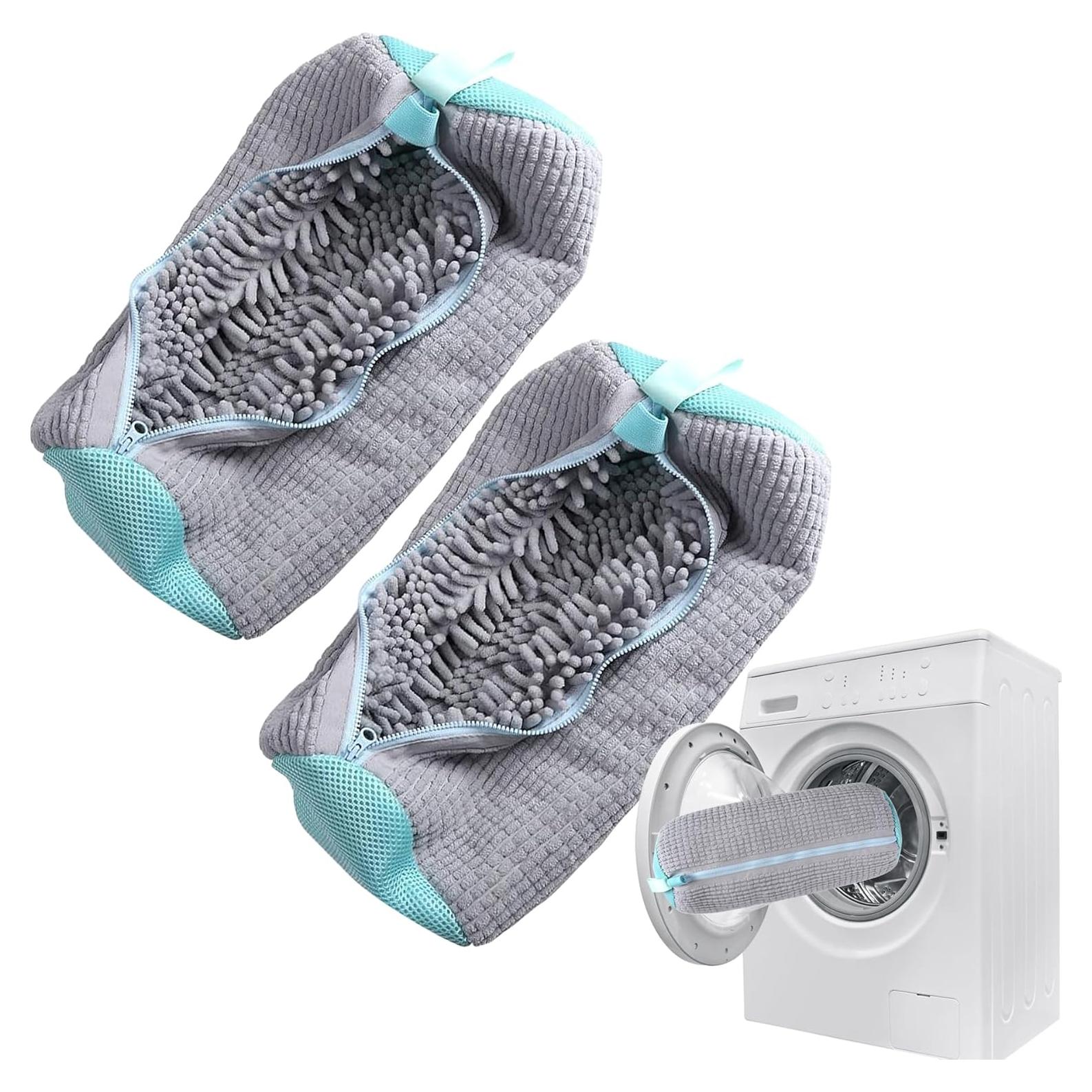 Bolsa de Lavado de Zapatos BCCSNNM 2 Pcs Gris 38.9x19 cm