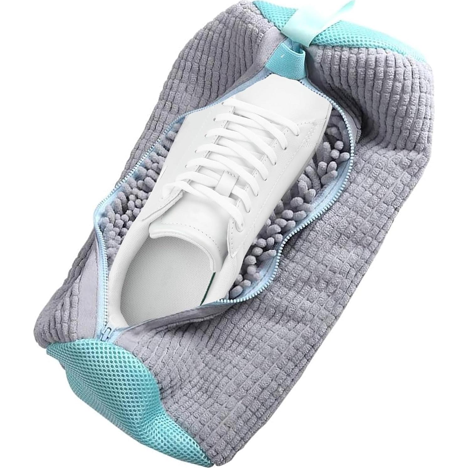 Bolsa de Lavado de Zapatos BCCSNNM 2 Pcs Gris 38.9x19 cm