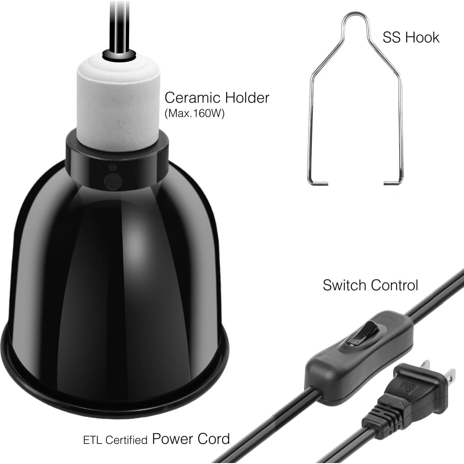 Lámpara de Reptiles ReptiKing Domo Estándar 14 cm Cerámico