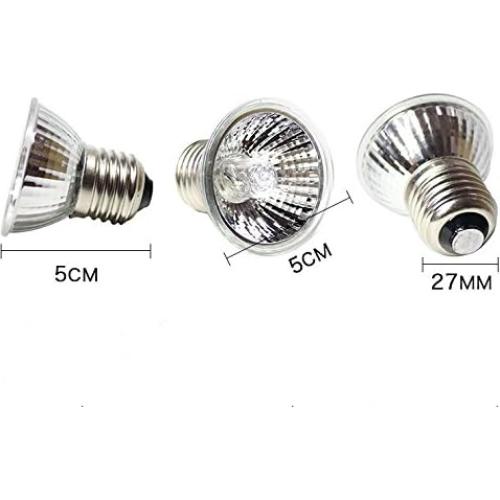Paquete de 4 Lámparas de Calentamiento 50W CTKcom para Reptiles