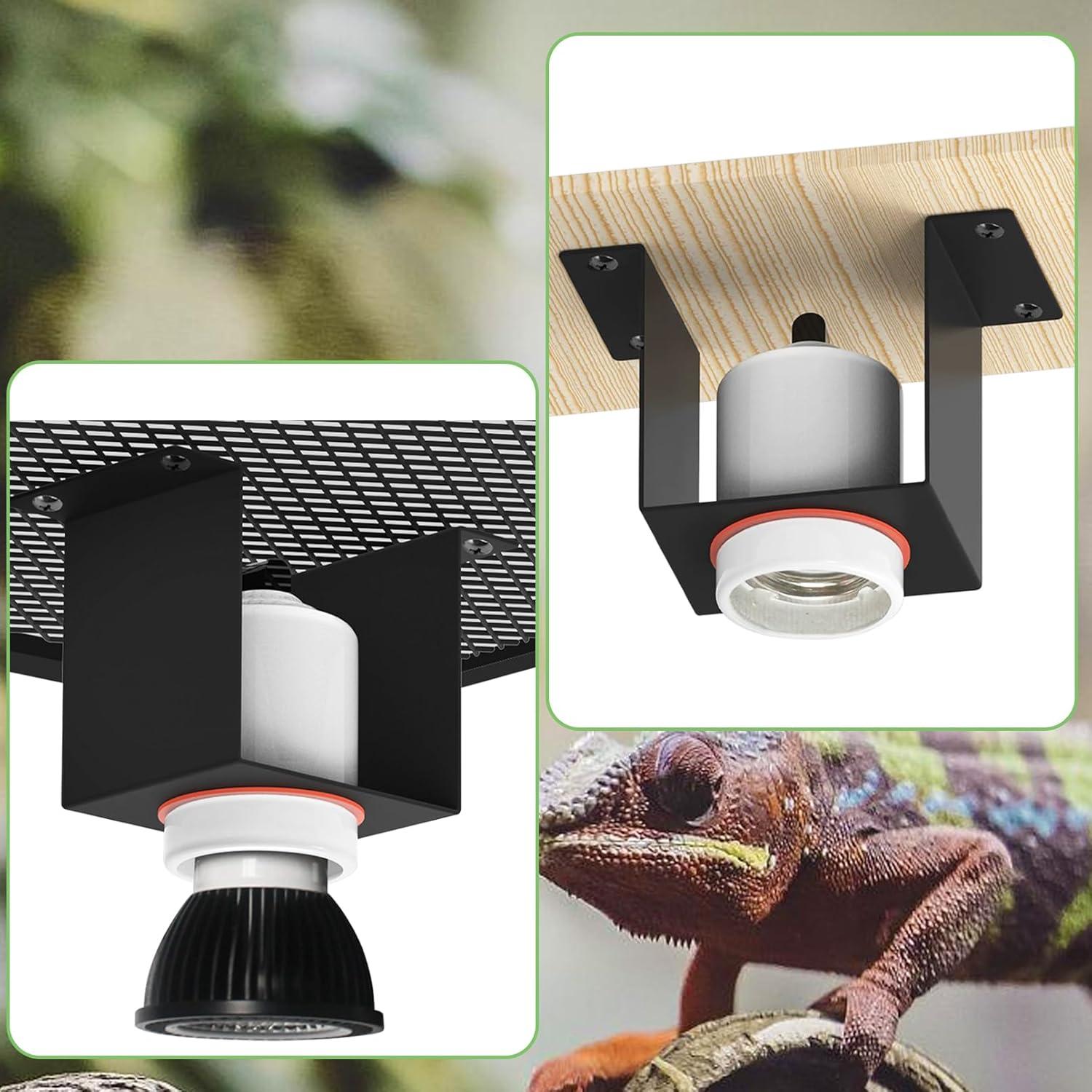 Soporte de Lámpara de Calor para Reptiles Kathson E26 Cerámica