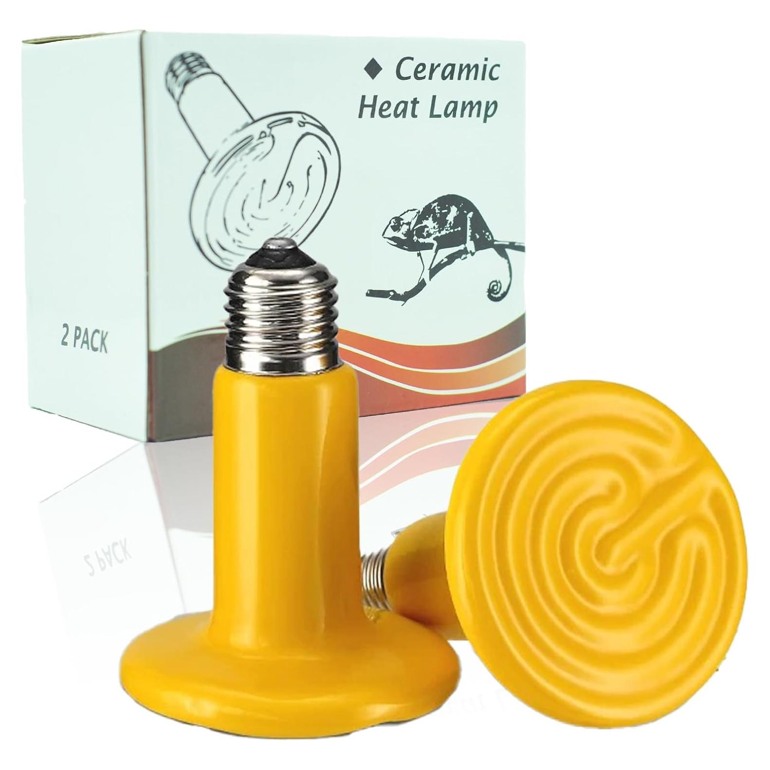 Lámpara de Calor Cerámica JZNCHP 100W para Reptiles y Pollos