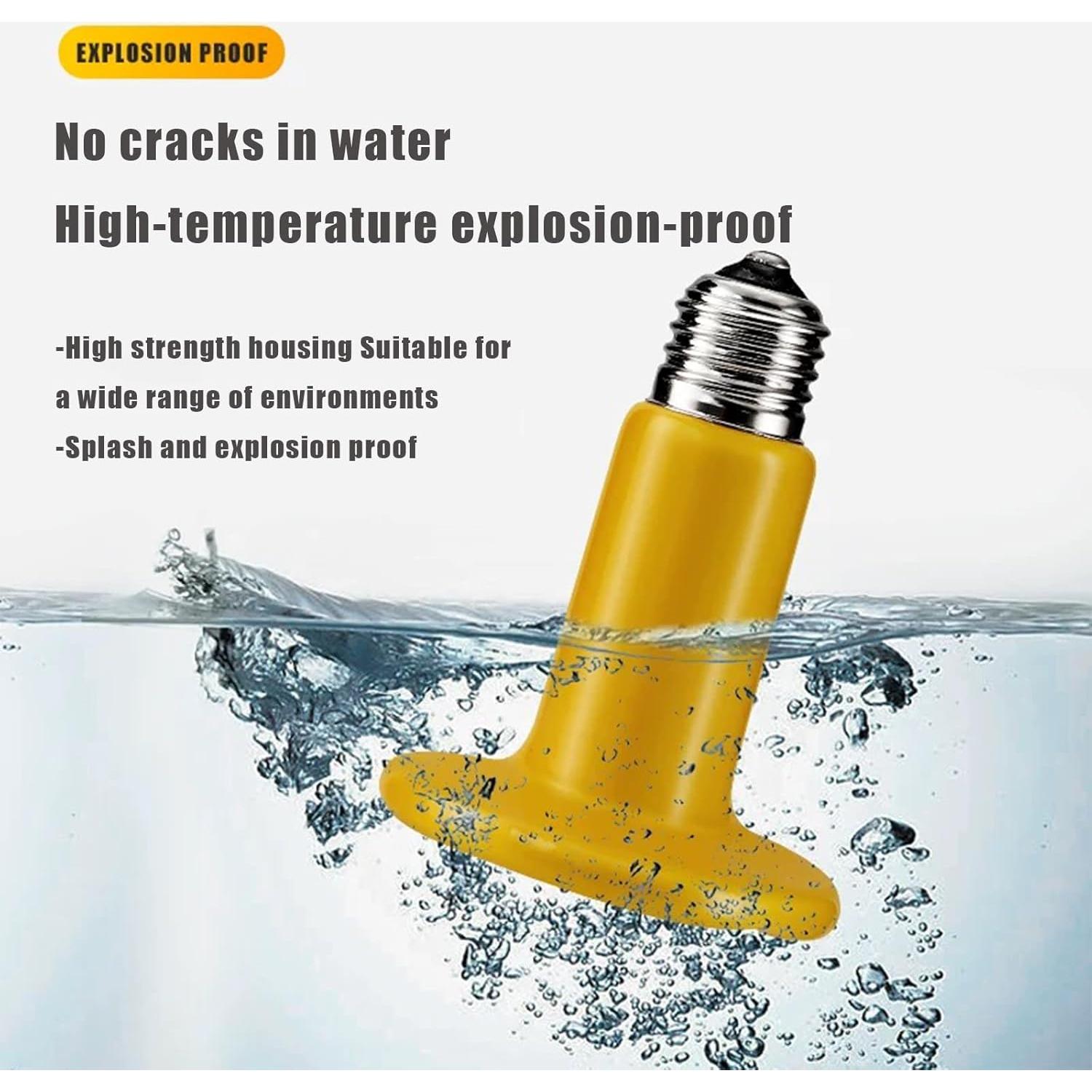 Lámpara de Calor Cerámica JZNCHP 100W para Reptiles y Pollos