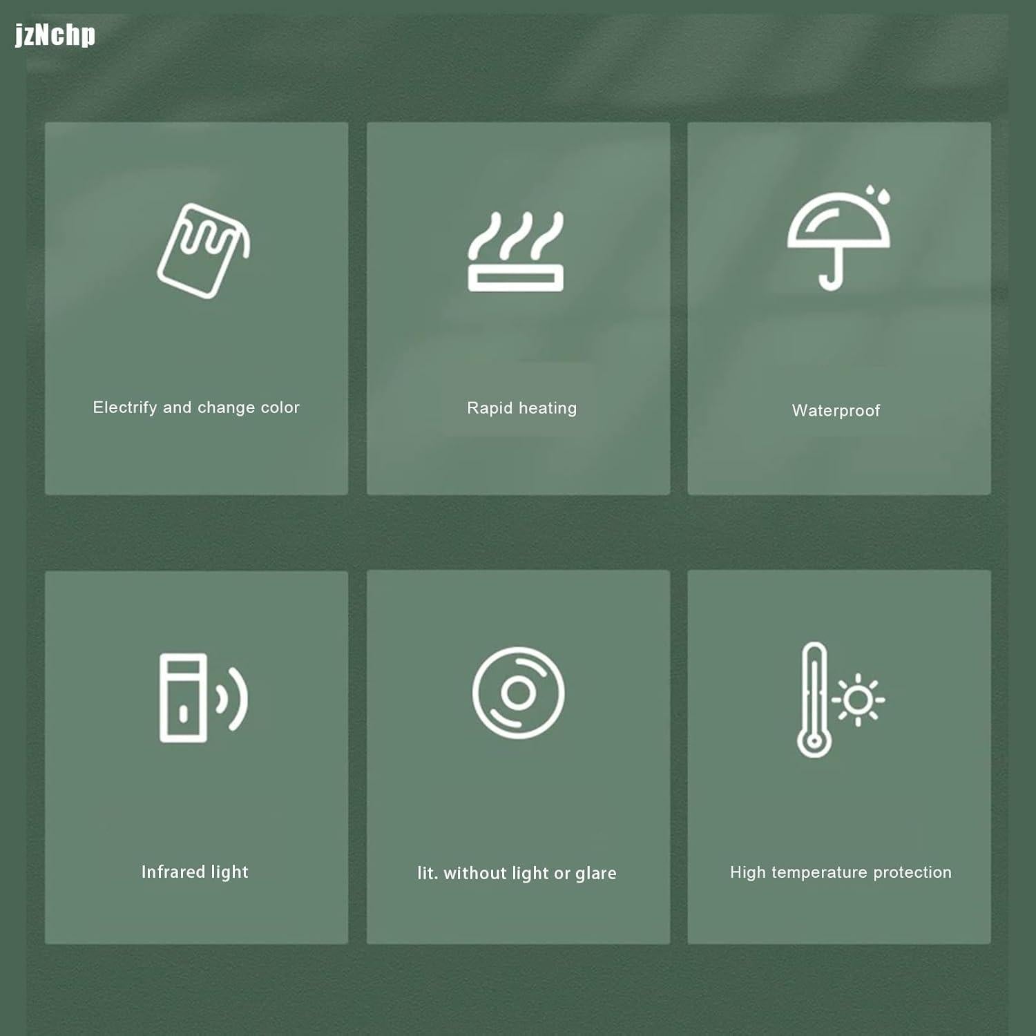 Lámpara de Calor Cerámica JZNCHP 100W para Reptiles y Pollos