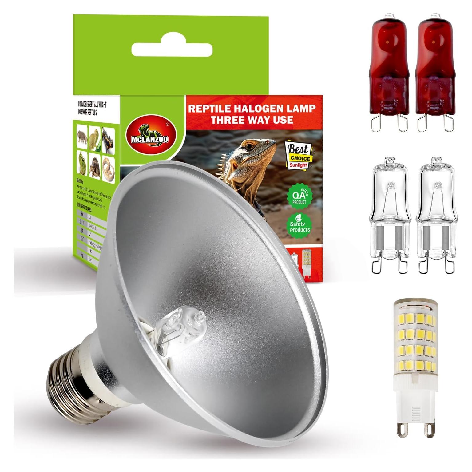 Lámpara de Calor para Reptiles MCLANZOO 50W G9