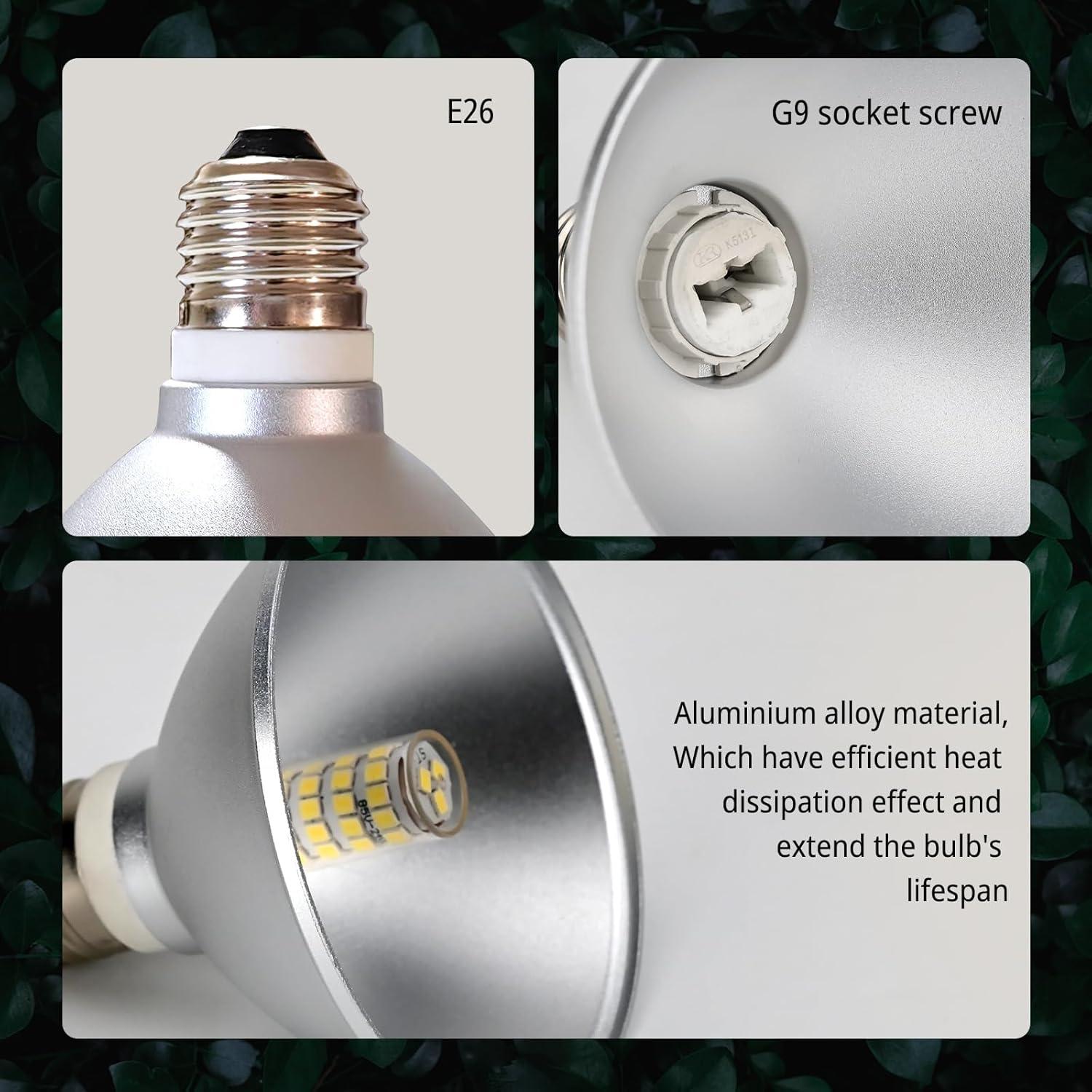 Lámpara de Calor para Reptiles MCLANZOO 50W G9