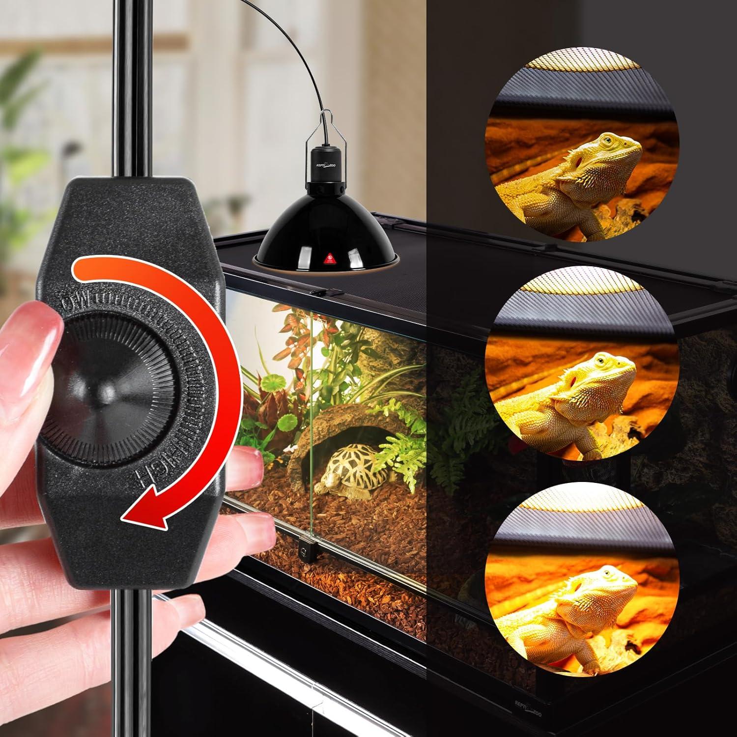 Lámpara de Dome Profundo Regulable REPTI ZOO 21.6 cm UVA UVB