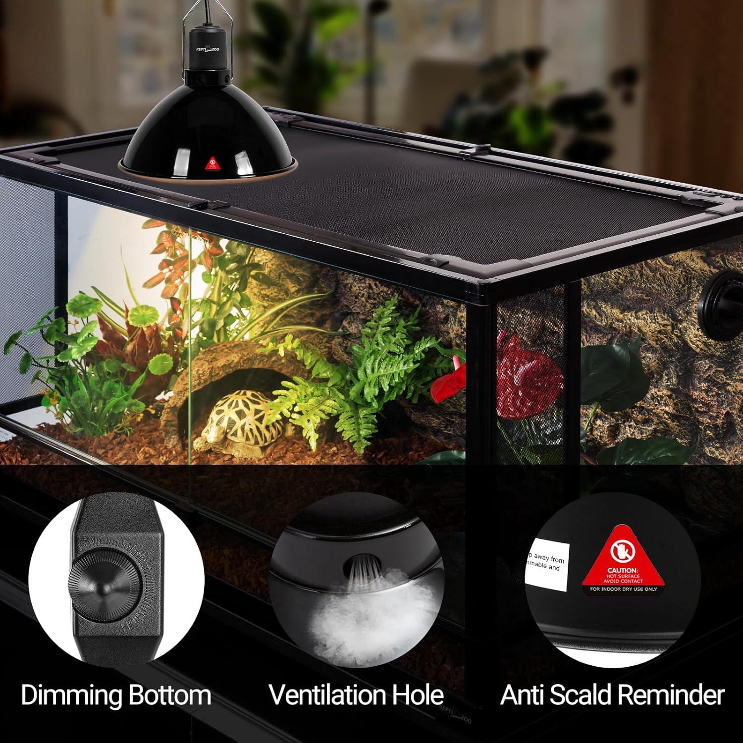 Lámpara de Dome Profundo Regulable REPTI ZOO 21.6 cm UVA UVB