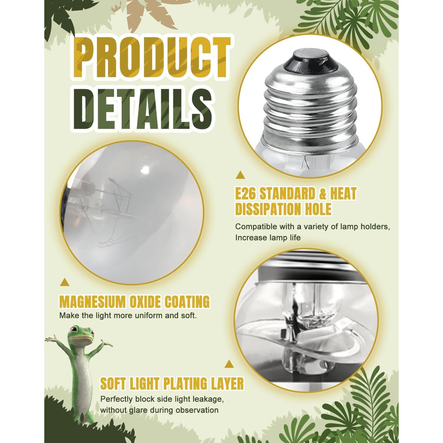 Bombilla de Calor UVA UVB 80W para Reptiles BESTSHOP