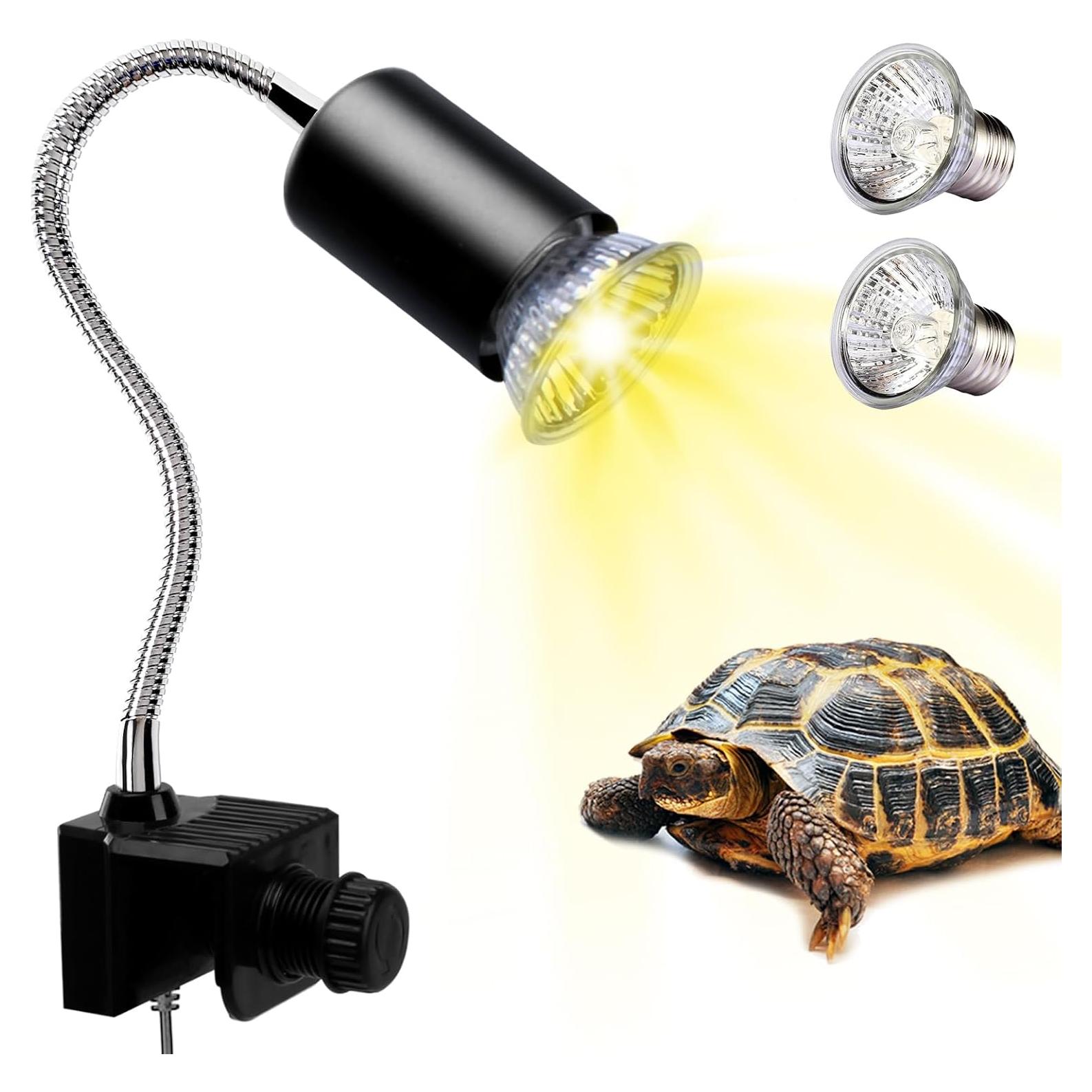 Lámpara de Calor para Reptiles BraceTek FX400 con 2 Bombillas 50W