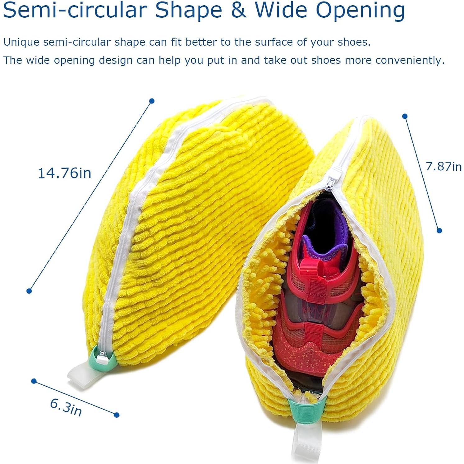 Bolsa de Lavado de Zapatos KISYONGUS - 2 Piezas Amarillo