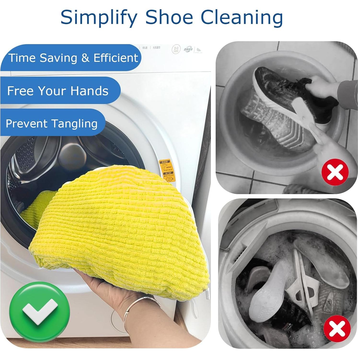 Bolsa de Lavado de Zapatos KISYONGUS - 2 Piezas Amarillo