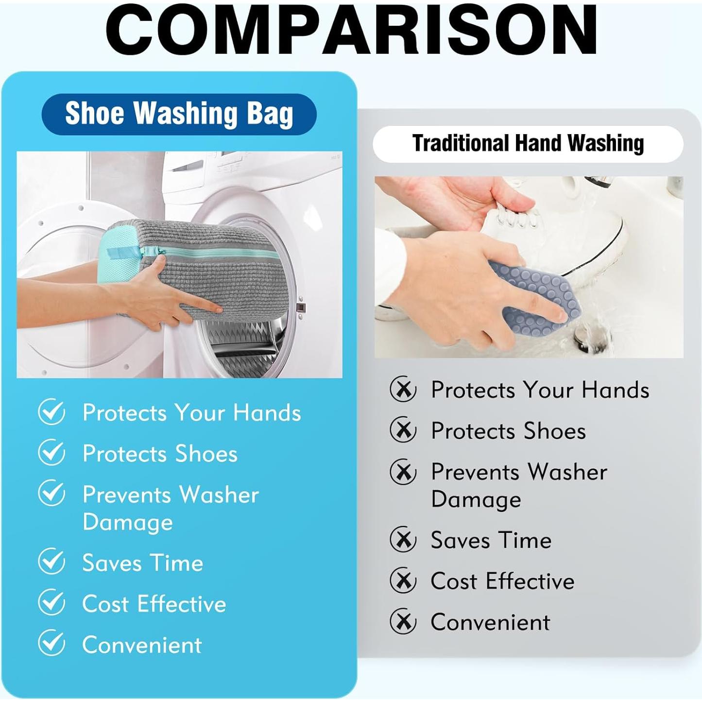 Bolsa de Lavado de Zapatos XPIZO Talla Única Gris 100% Segura