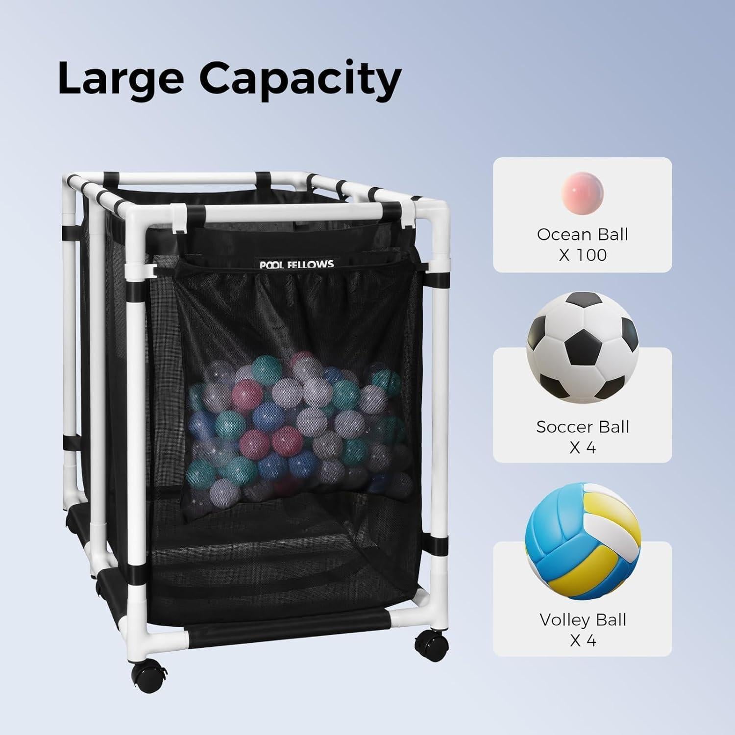 Bolsa Lateral de Malla Elástica POOL FELLOWS 50x50cm