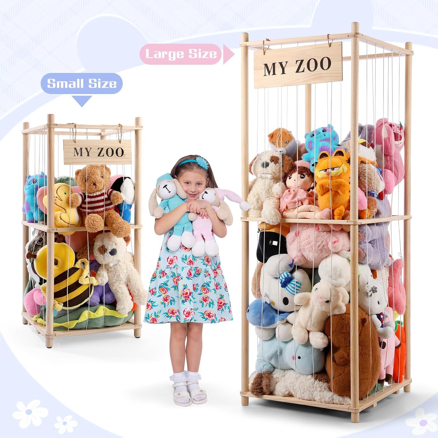 Organizador de Madera para Animales de Peluche GLDZI Pequeño