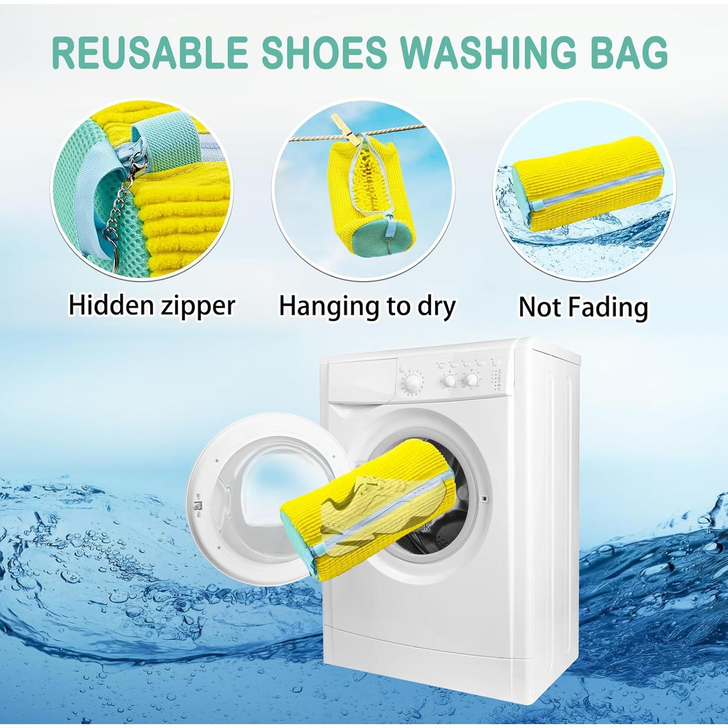 Bolsa de Lavado de Zapatos Artgeeker Amarillo 4 Pcs 39x19cm