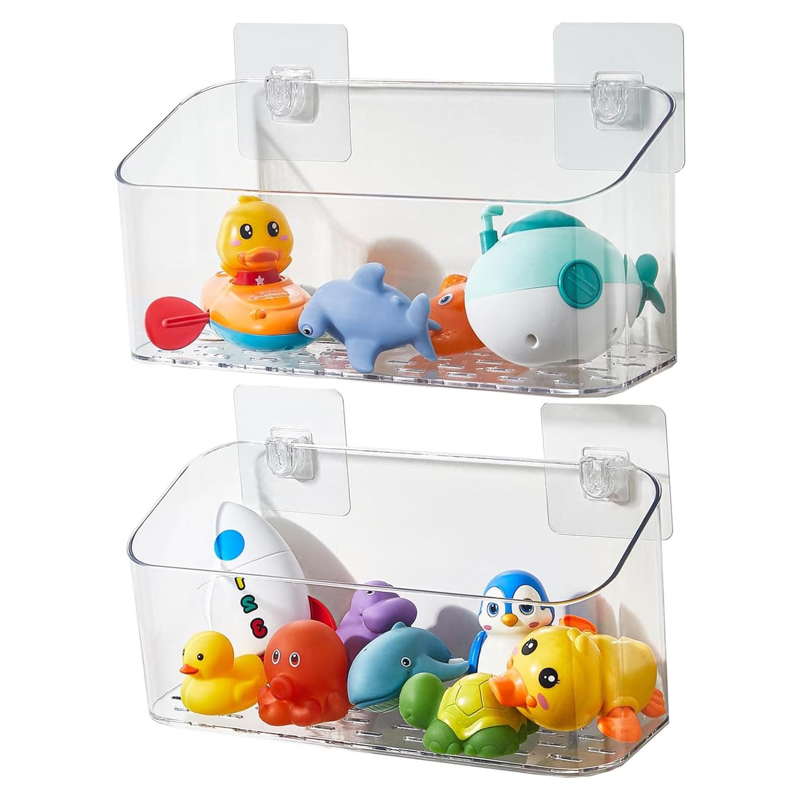 Organizador de Juguetes de Baño Eunion 2 Paquete Blanco Transparente