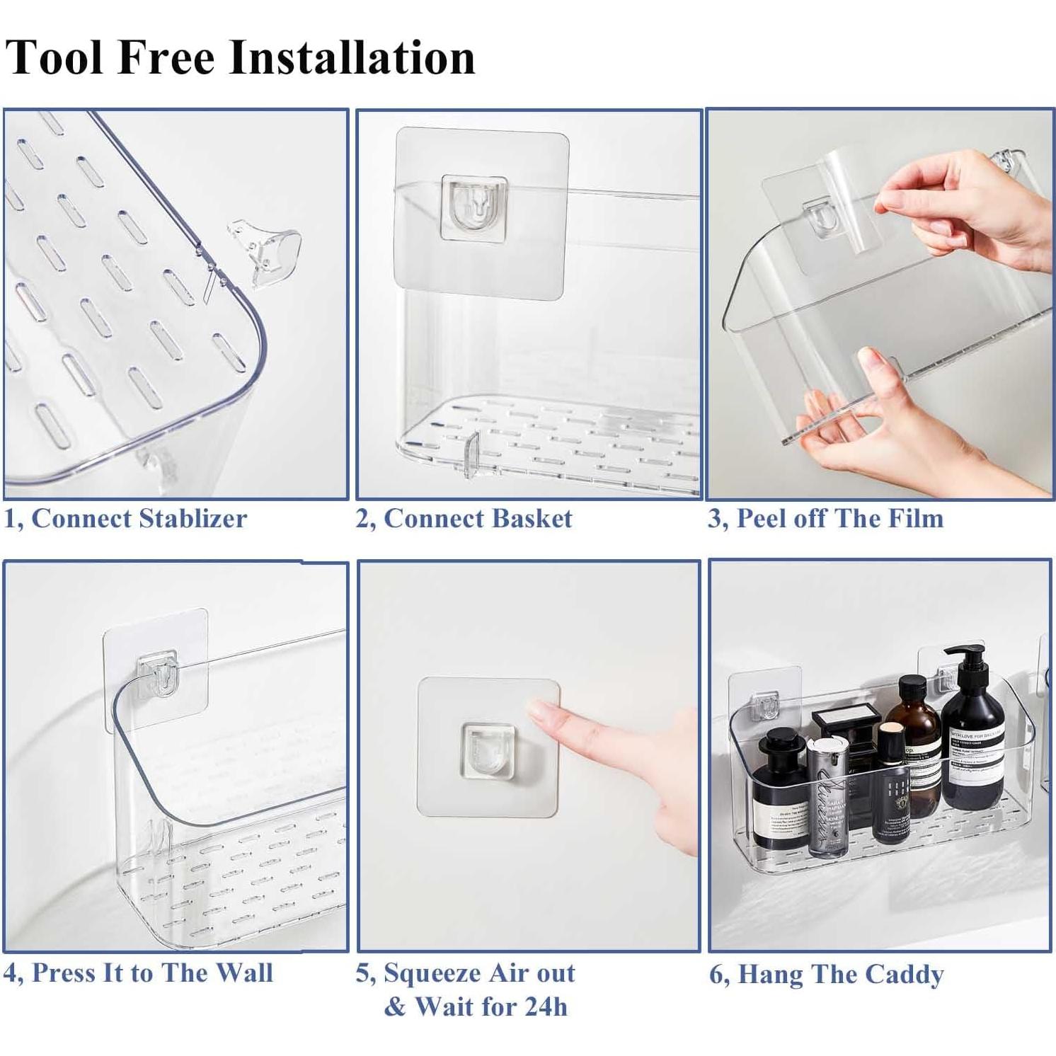 Organizador de Juguetes de Baño Eunion 2 Paquete Blanco Transparente