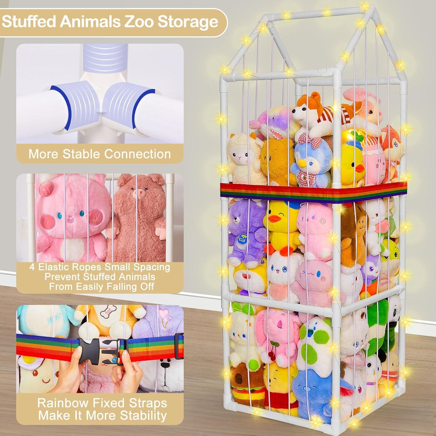 Organizador de Juguetes de Peluche Castillo Unicornio 3 Niveles