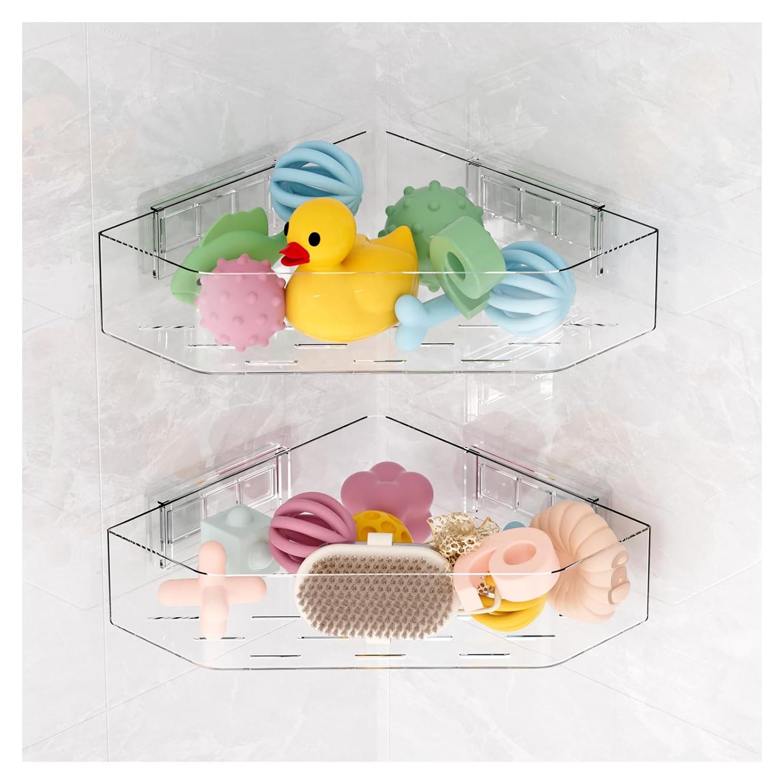 Organizador de Juguetes de Baño Natheeph 2-Pack Transparente